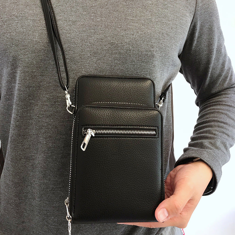 New Bags For Men Solid Color Zipper Bag Men's Messenger Bag Outdoor Messenger Bag Shoulder Tooling Bag