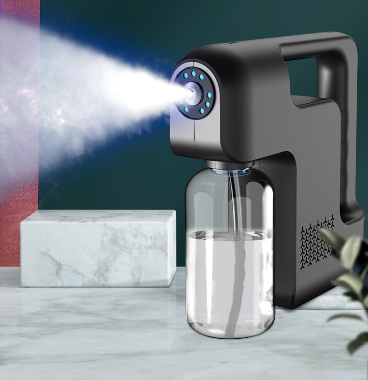 Hand-held wireless nano spray disinfection gun blue ray disinfection gun rechargeable spray gun alcohol atomization spray machine