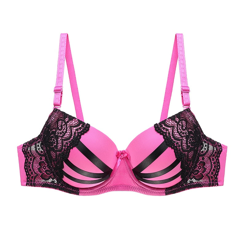 Julexy Push Up Women Bras Sexy Lace Underwear B C Cup Brassiere Padded Bralette Underwire soutien gorge femme