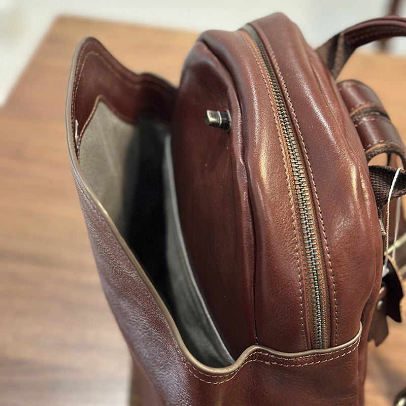 Full Grain Leather Women Backpack, Genuine Leather Mini Backpack, Best Leather Women's Backpack for School