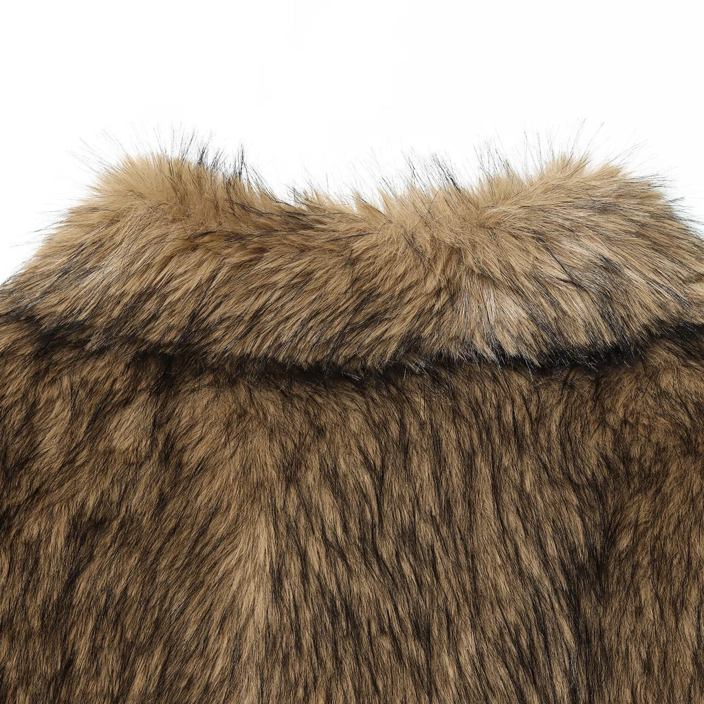 Artificial fur coat