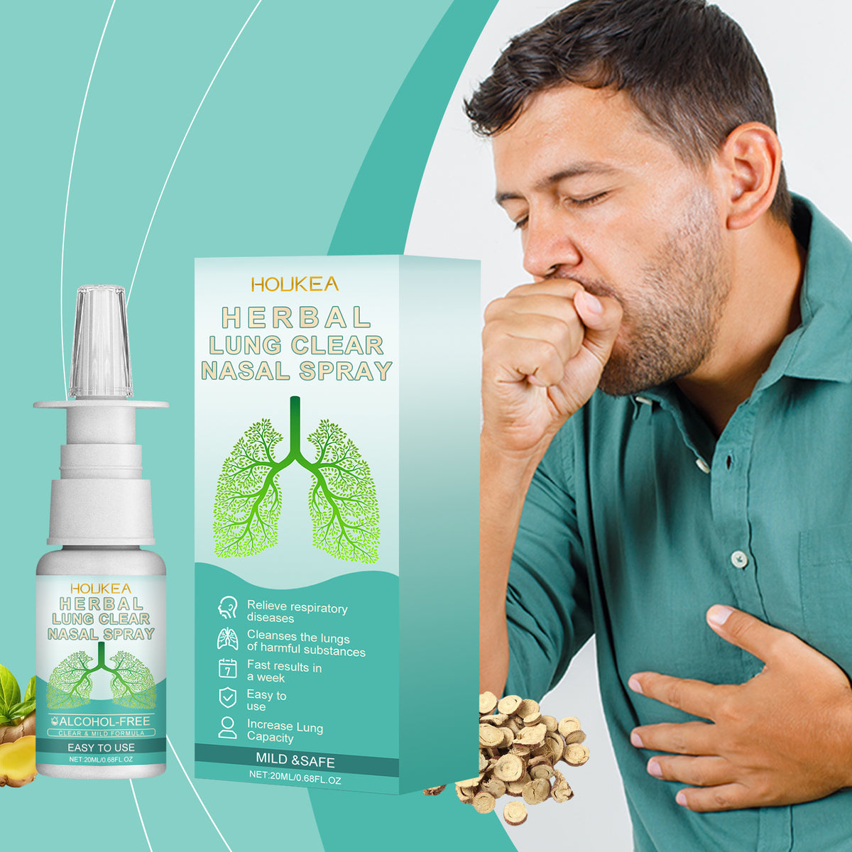 Houkea Herbal Nasal Spray A Daily Refreshing Nasal Spray For Nasal Irritation