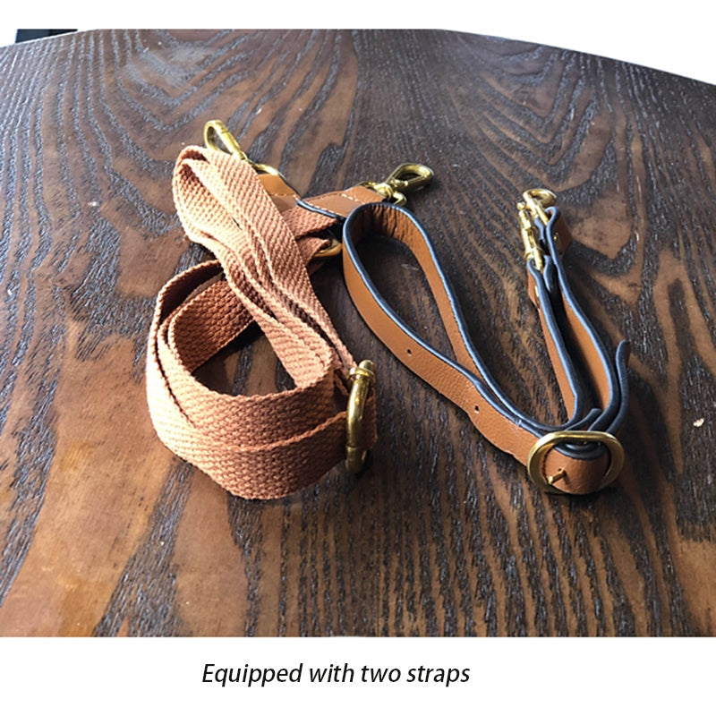 Leather Crossbody Bag for Women, Retro Leather Handbag with Removable Strap, Full Grain Leather Satchel Bag