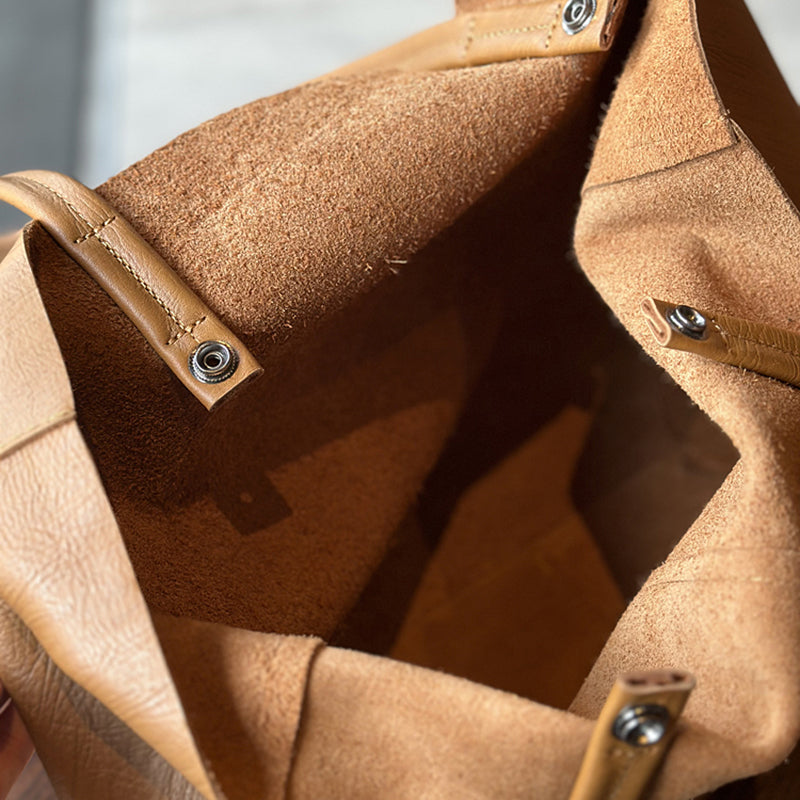 Genuine Leather Large Tote Bags for Women, Full Grain Leather Shoulder Bags for Work