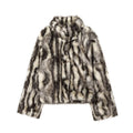 Artificial fur effect coat