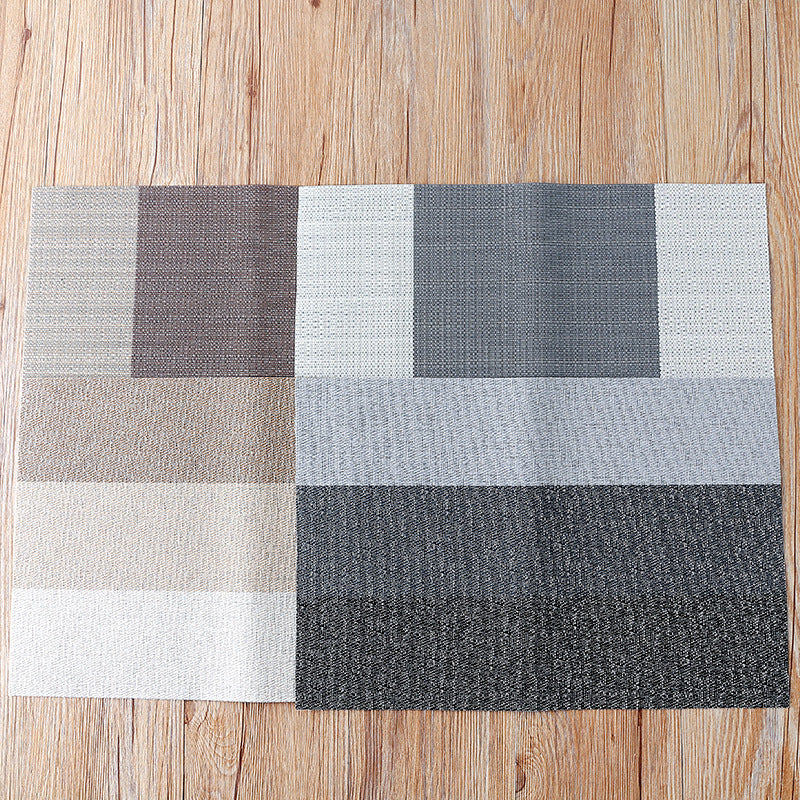 Simple Placemats PVC Non-Slip Heat Insulation European-Style PVC Table Mats Disposable Environmental Protection Dishes Western Placemats