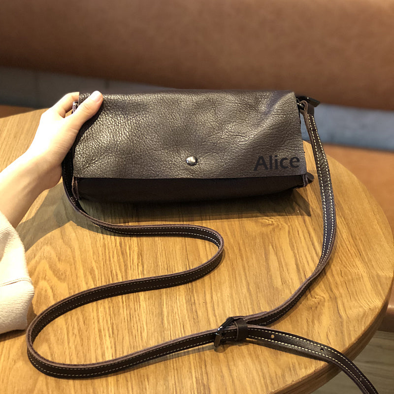 Leather Crossbody Women Wallet Purse, Mini Satchel Crossbody Bag, Small Leather Shoulder Bag for Women