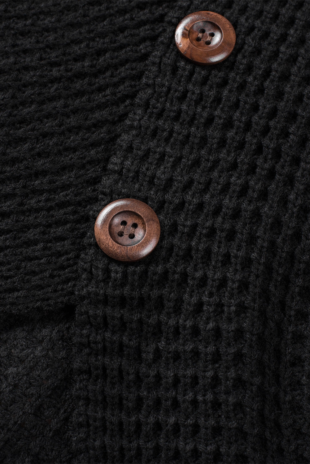 Khaki Buttoned Wrap Turtleneck Sweater
