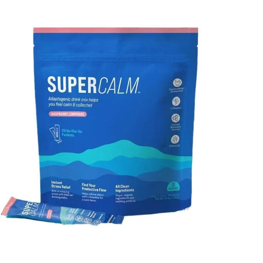 supercalm magnesium calming powder electrolyte raspberry powder mixed powder