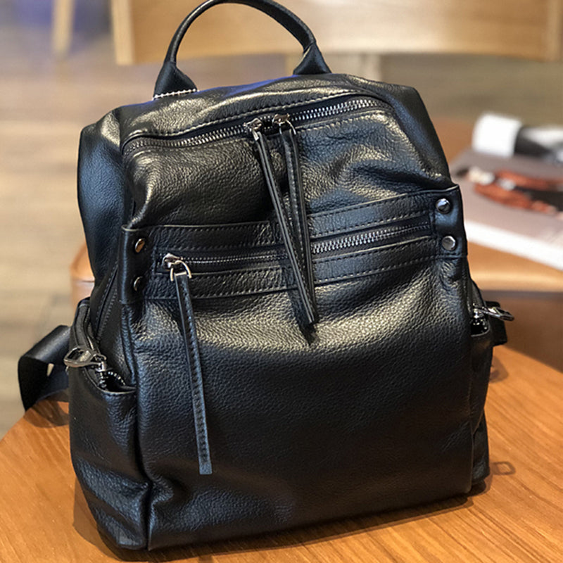 Women's Genuine Leather Backpacks, Best Leather Women's Backpack for School, Full Grain Leather Backpack for Women