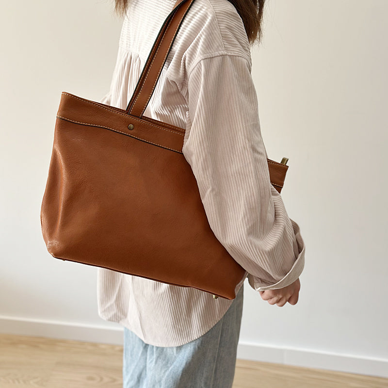 Leather Tote Bag for Women, Extra Large Leather Tote Bags for Work, Women's Full Grain Leather Tote