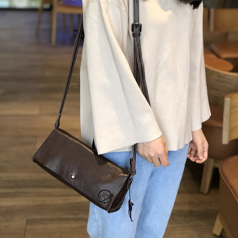 Leather Crossbody Women Wallet Purse, Mini Satchel Crossbody Bag, Small Leather Shoulder Bag for Women