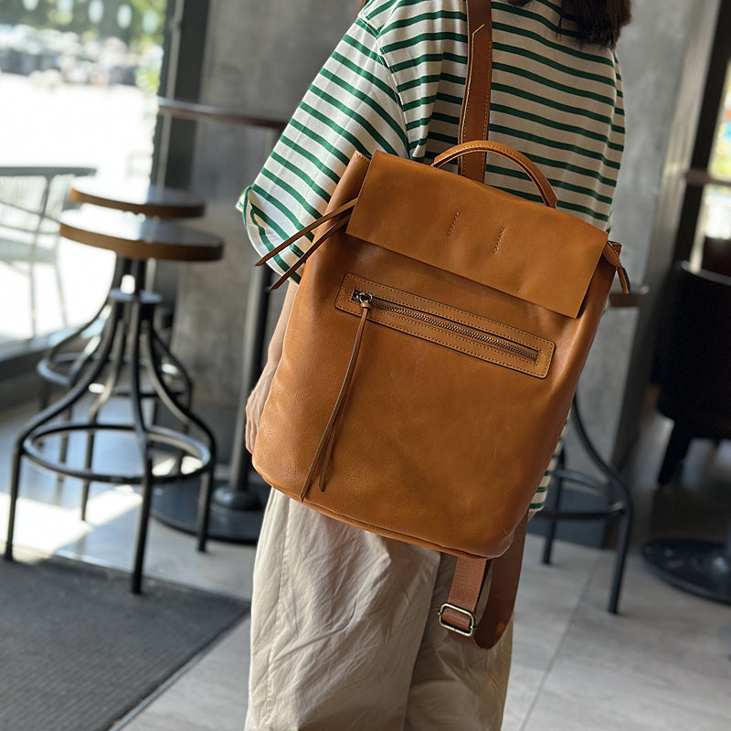 Handmade Leather Backpack for Women, Ladies Genuine Leather Backpack, Best Leather Women's Backpack for School