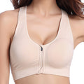 7 Colors Women Zipper Push Up Sports Bras,Padded Wirefree Shockproof Gym Fitness Athletic Running Yoga Vest Sports Tops-in Sports Bras