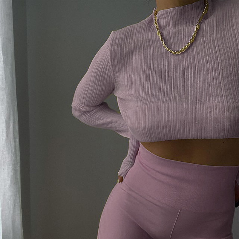 Cryptographic Fall Elegant See Through Long Sleeve Mock Neck Women Tops Fashion Streetwear Sexy T-Shirts Tees Slim Clothes