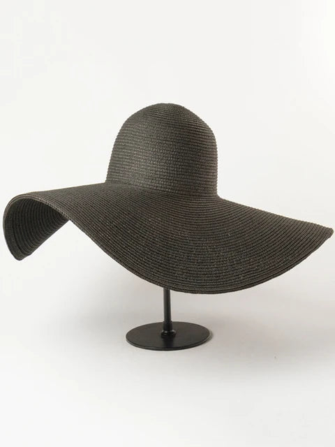 Foldable Solid Casual Sun Hats Women Personality Fashion Extra Large The Brim of A Hat Summer New Arrival