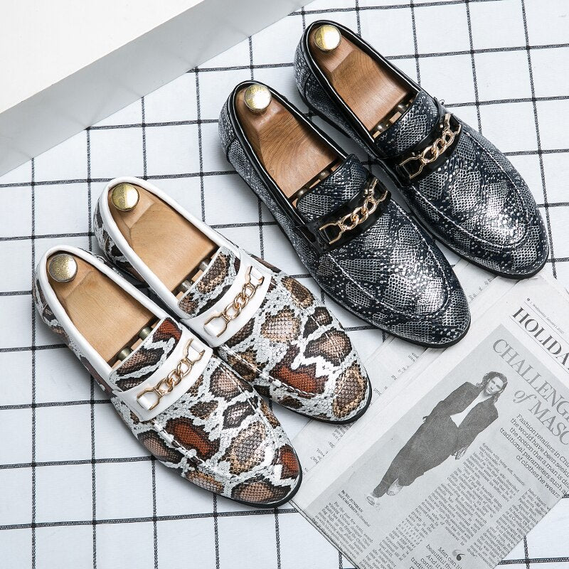 Men Leather Shoes Men Luxury Camouflage Gold National Pattern Oxfords Men Classic Gentleman Wedding Prom Shoes Big Size