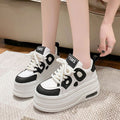 Thick soled white shoes for women, versatile and popular panda shoes, slimming and niche casual sponge shoes