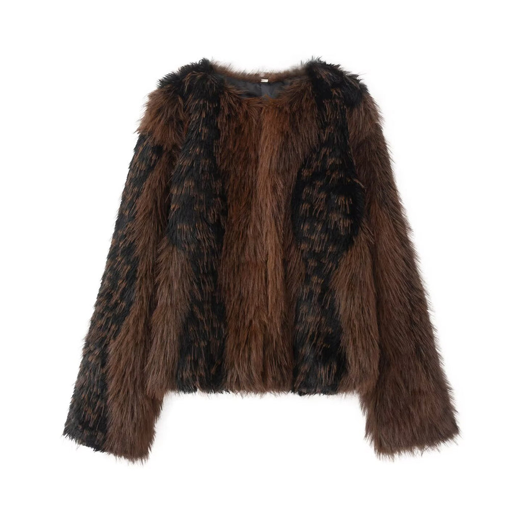 Autumn Artificial Fur Effect Coat