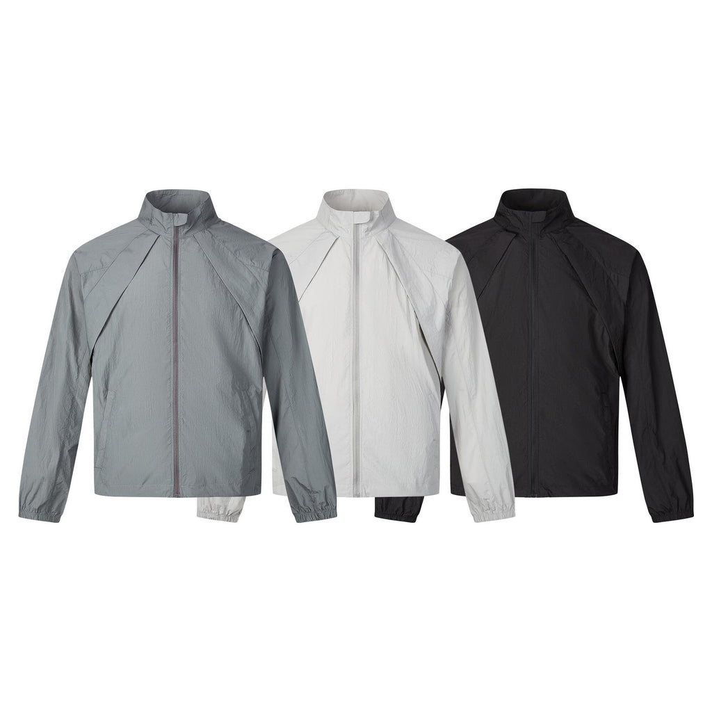 Loose casual stand up collar thin sunscreen clothes for men and women