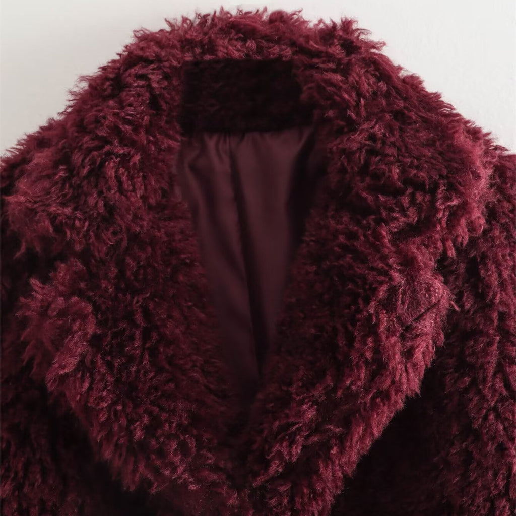 Artificial fur warm fur coat for women's clothing