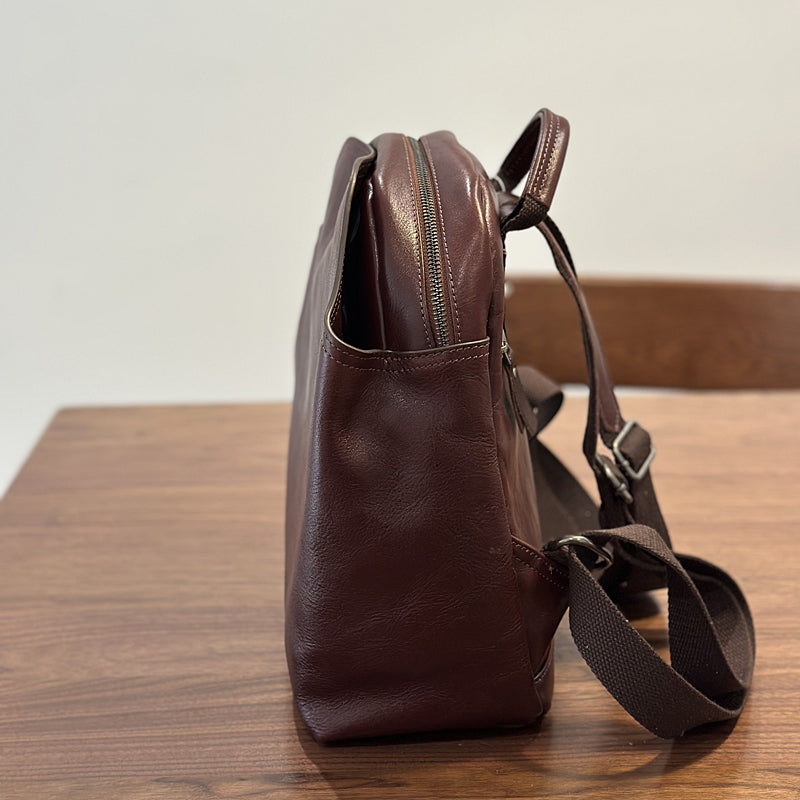 Full Grain Leather Women Backpack, Genuine Leather Mini Backpack, Best Leather Women's Backpack for School