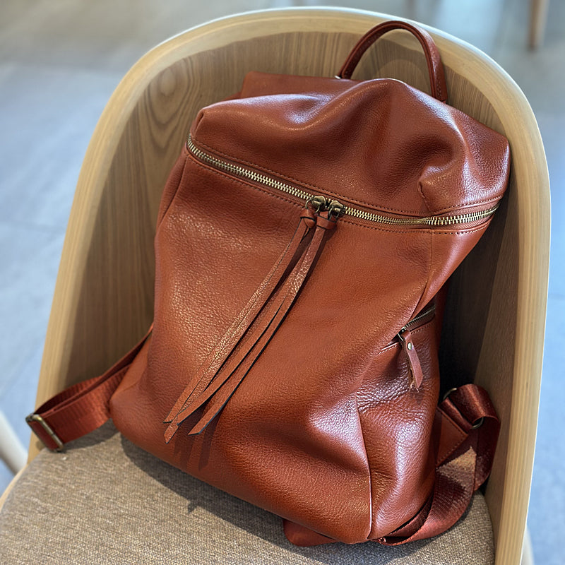 Full Frain Leather Women Backpack, Handmade Backpack Purse, Cow Leather Backpack for school