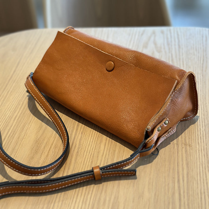 Leather Crossbody Women Wallet Purse, Small Full Grain Leather Shoulder Bag, Mini Crossbody Bag