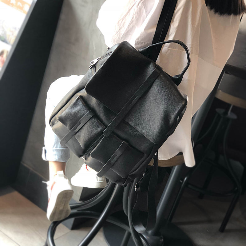 Women Full Grain Leather Backpack , Leather Laptop Backpack Purse, City School Bag, Best Gifts for her