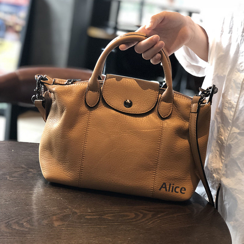 Leather Crossbody Bags for Women, Small Leather Shoulder Bag, Full Grain Leather Top Handle Bag