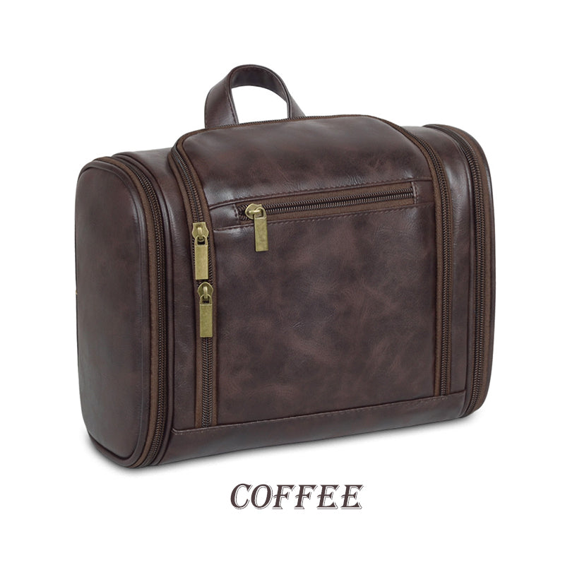 Personalized Toiletry Bag for Men, PU Leather Dopp Kit Travel Bag, Groomsmen Gift, Shaving Bag for Dad, Christmas Gift for Him