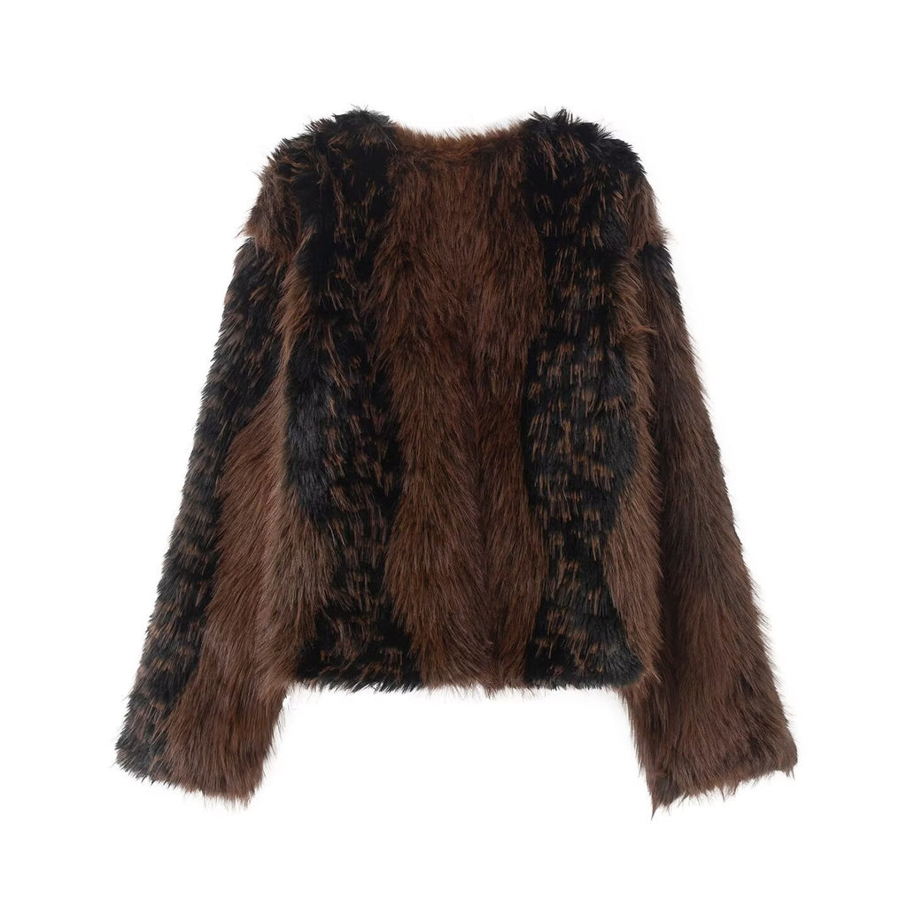 Autumn Artificial Fur Effect Coat