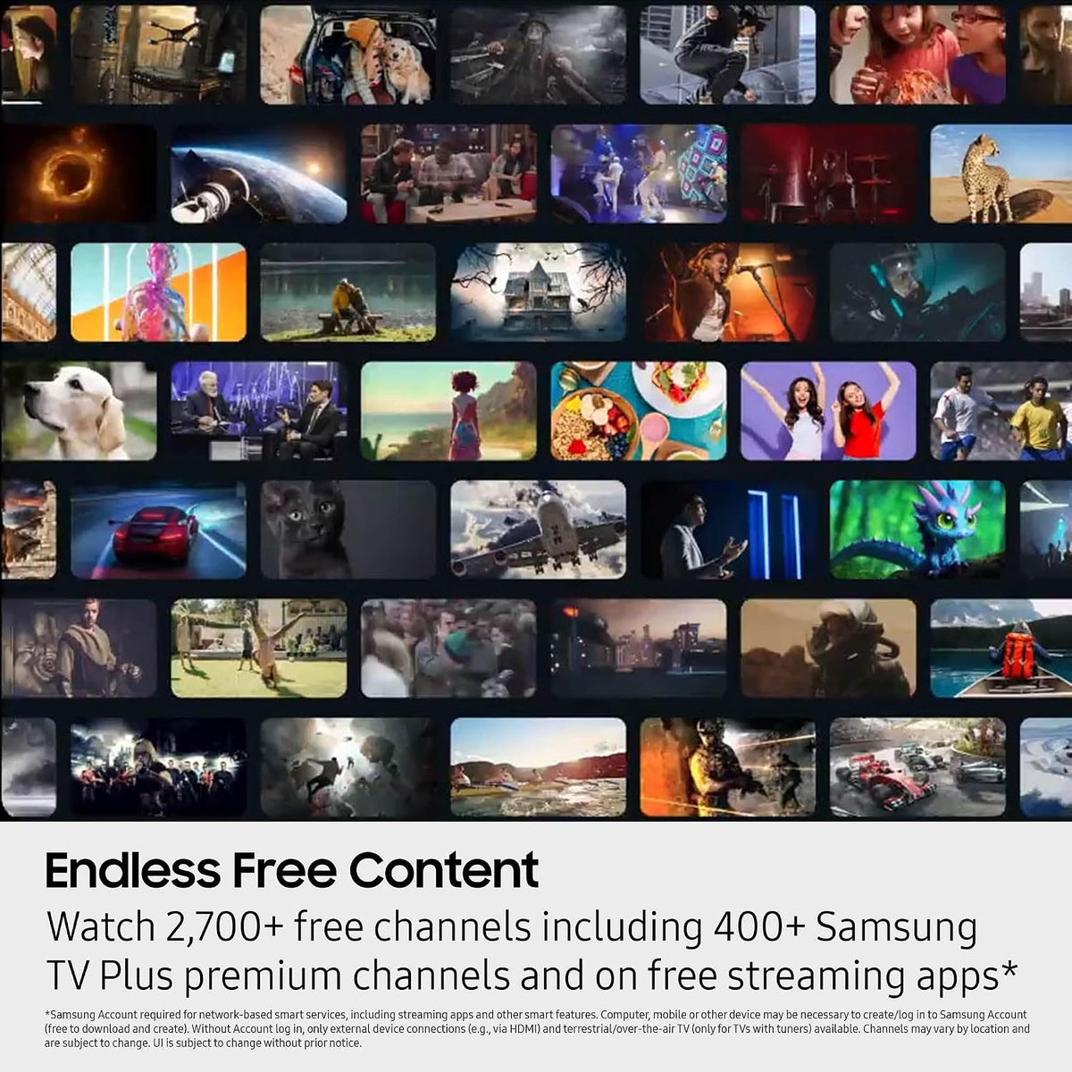 Samsung 55-Inch Class Crystal UHD U8000F 4K Smart TV (2025 Model) Endless Free Content, Processor, Metalstream Design, Knox Security, Compatible with Alexa