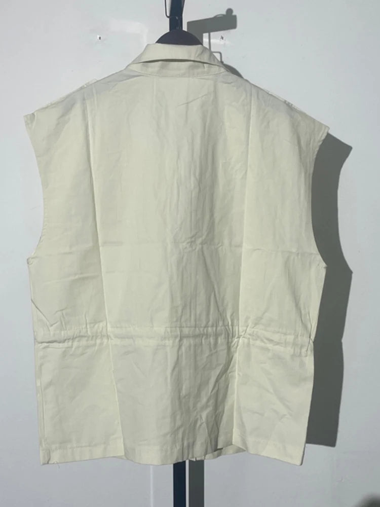 Pocket jacket work clothes vest and jacket for women