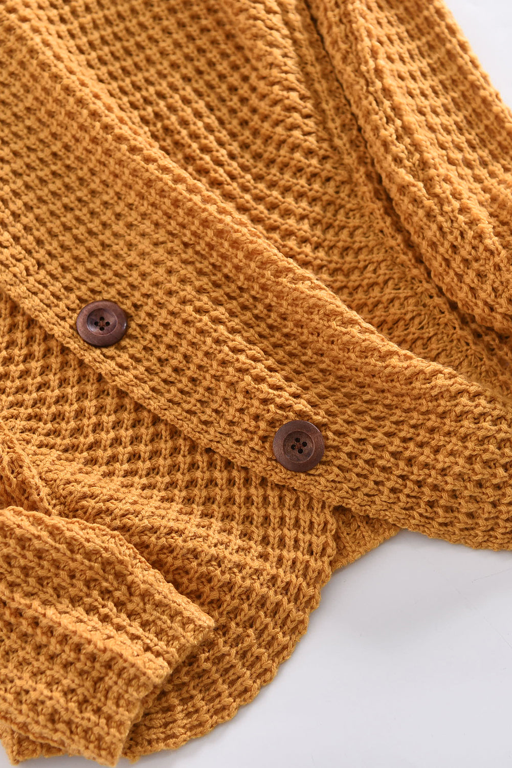 Khaki Buttoned Wrap Turtleneck Sweater