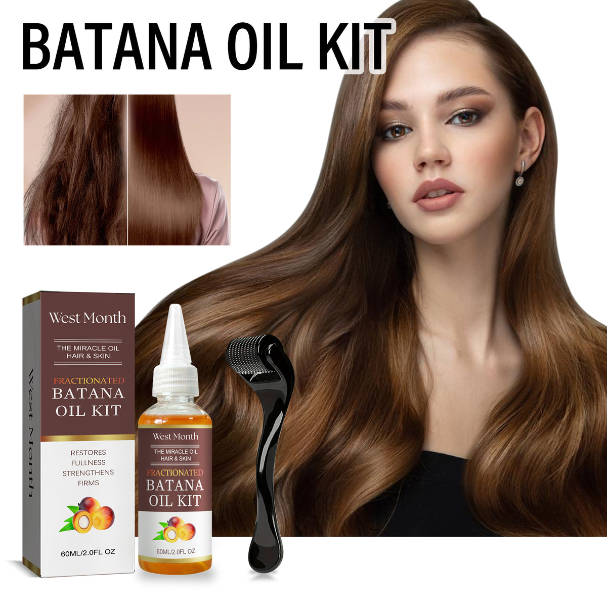 West&Month Batana Hair Care Essential Oil Moisturizes And Improves Dry Hair And Smooth Hair Care