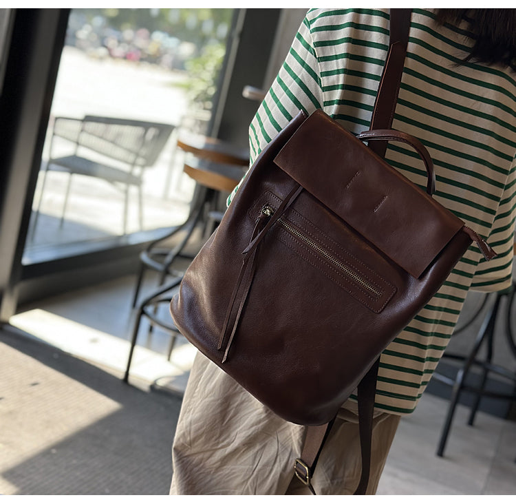 Handmade Leather Backpack for Women, Ladies Genuine Leather Backpack, Best Leather Women's Backpack for School