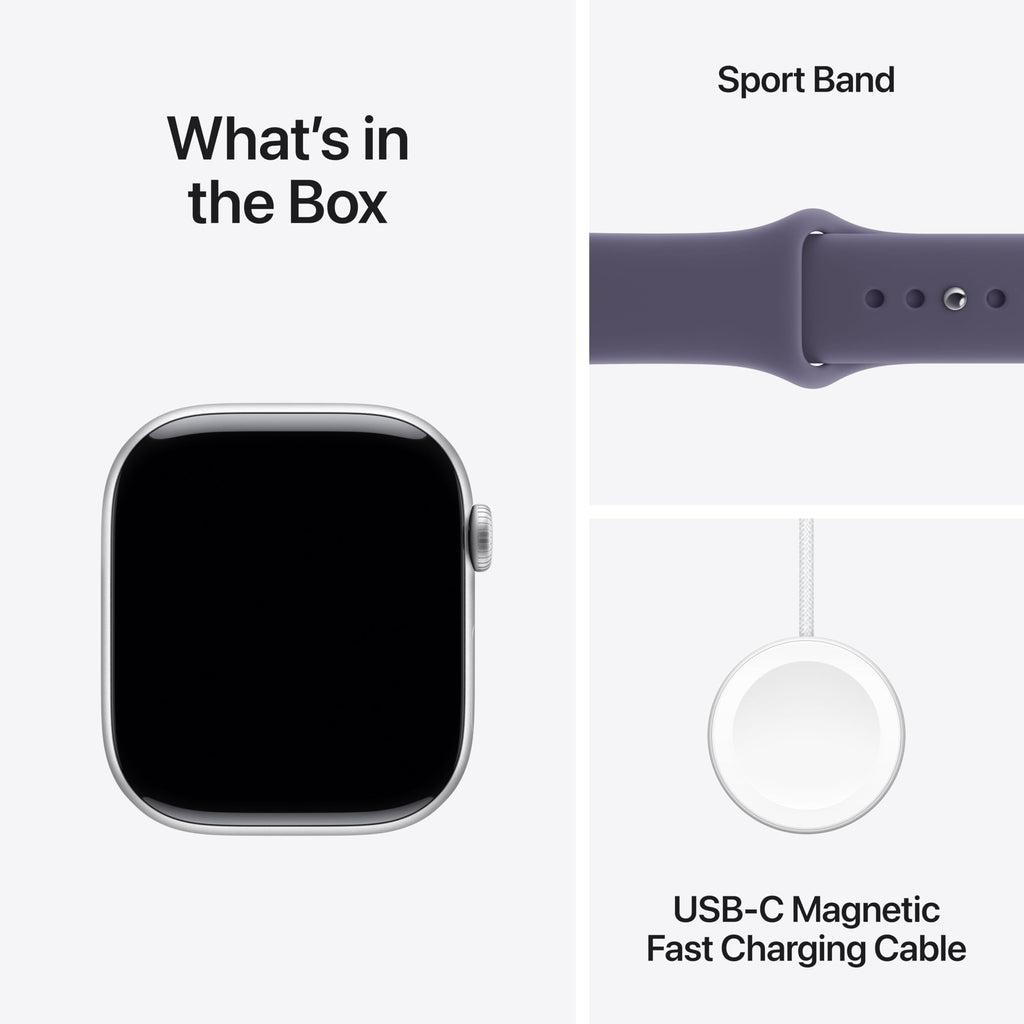 Apple Watch Series 11 [GPS 42mm] Smartwatch with Jet Black Aluminum Case with Black Sport Band - S/M. Sleep Score, Fitness Tracker, Health Monitoring, Always-On Display, Water Resistant