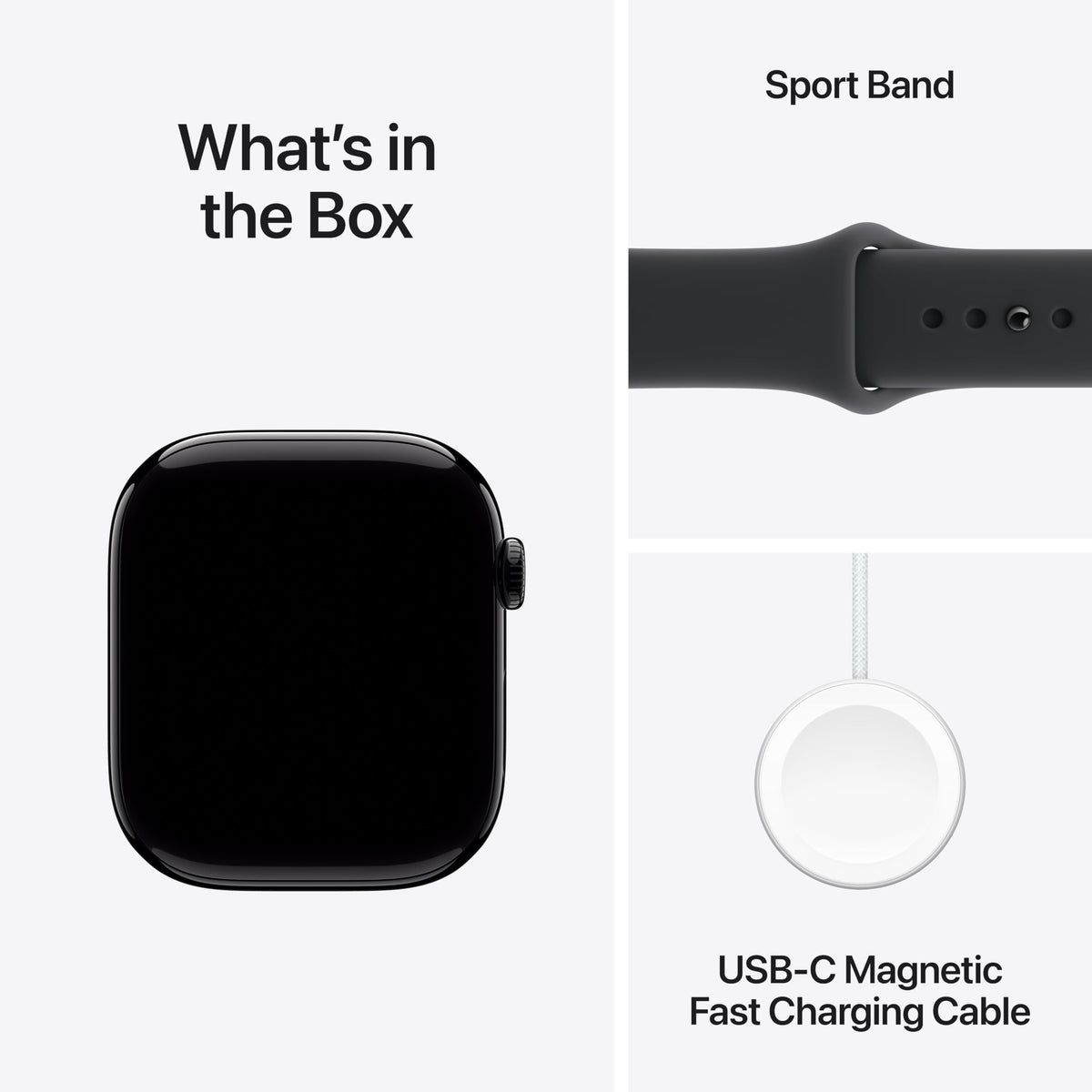 Apple Watch Series 11 [GPS 42mm] Smartwatch with Jet Black Aluminum Case with Black Sport Band - S/M. Sleep Score, Fitness Tracker, Health Monitoring, Always-On Display, Water Resistant