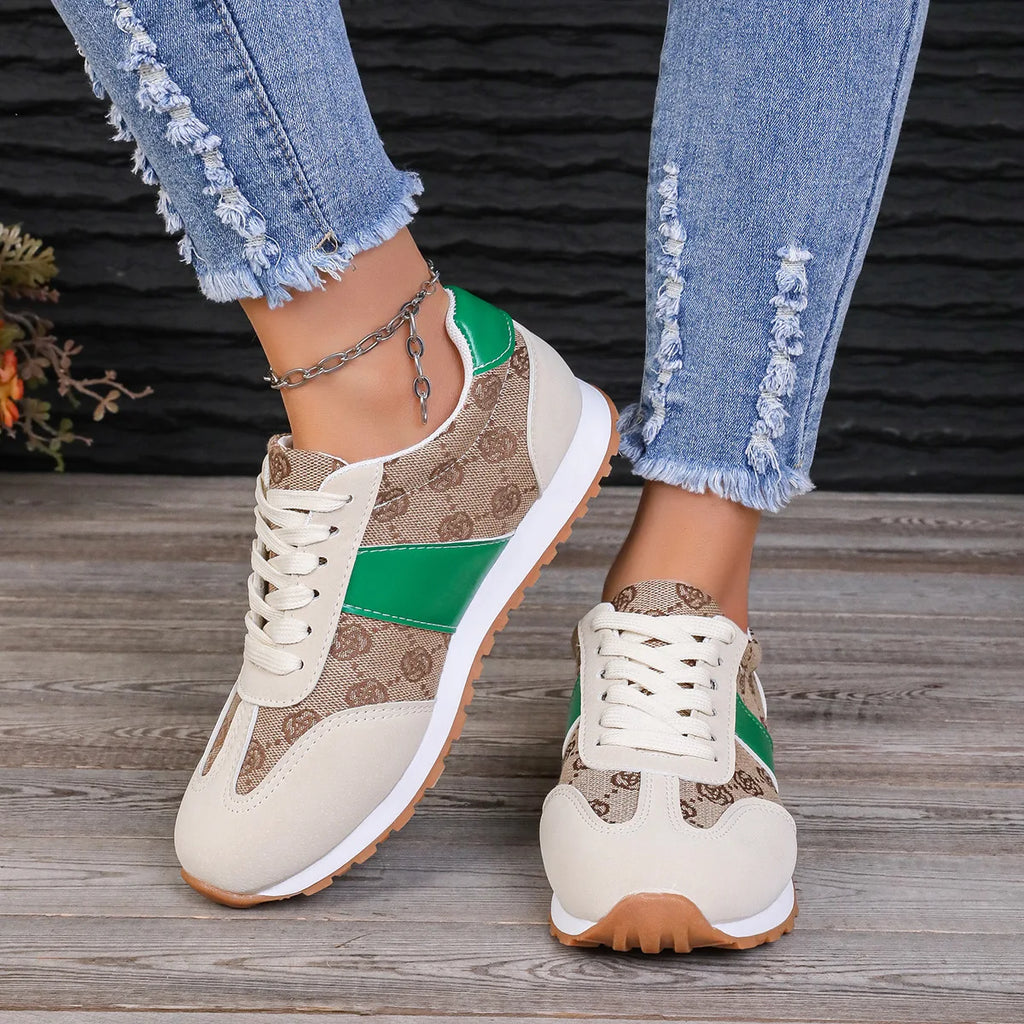Breathable Women's Sneakers Lightweight Leisure Tennis Shoes for Women Flower Design Luxury Shoes Comfort Fashion Platform Shoes