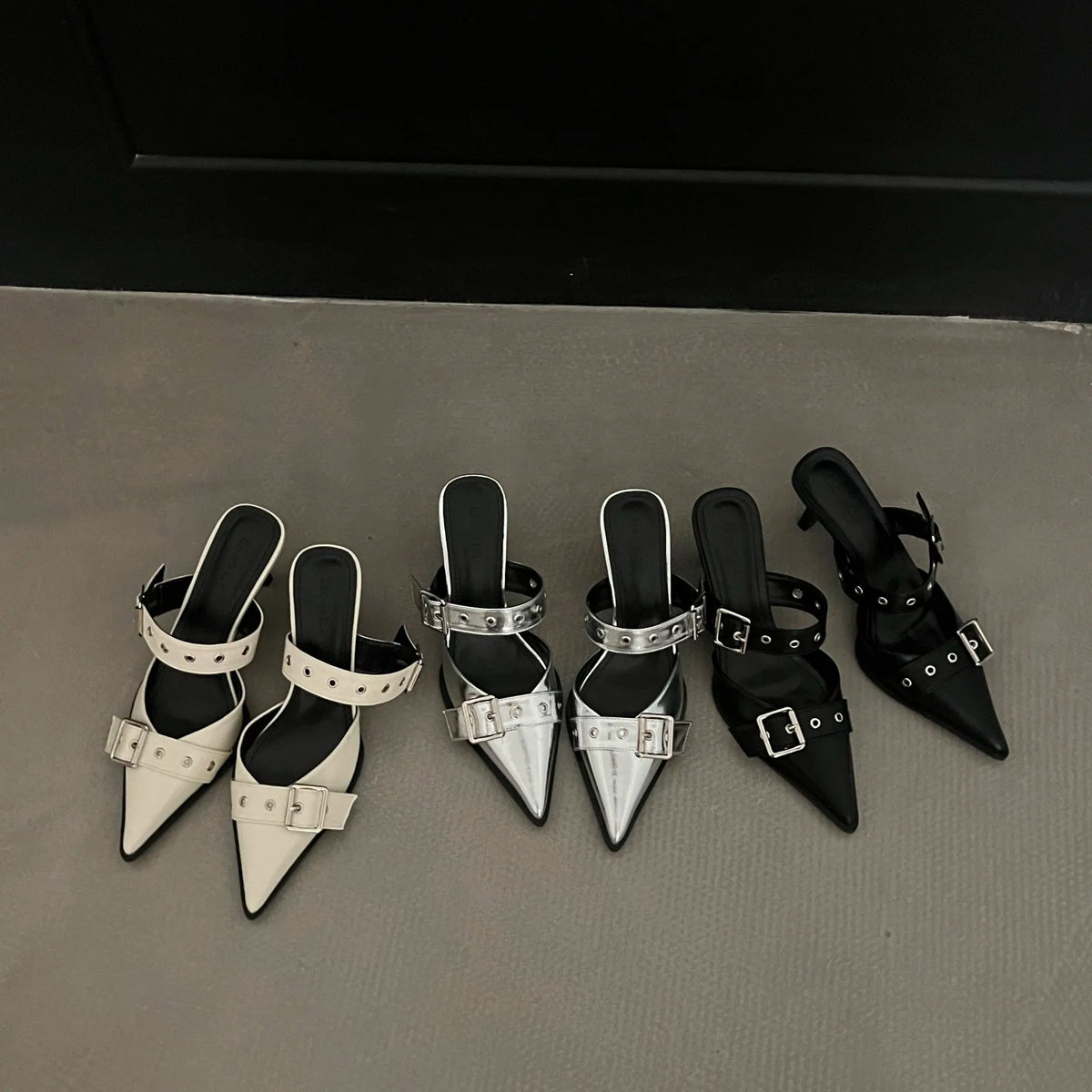 Summer New Women Heels Slippers High Heels Replica Pumps Lady Luxury Designer Middle Low Heels Party Slip on Sandals