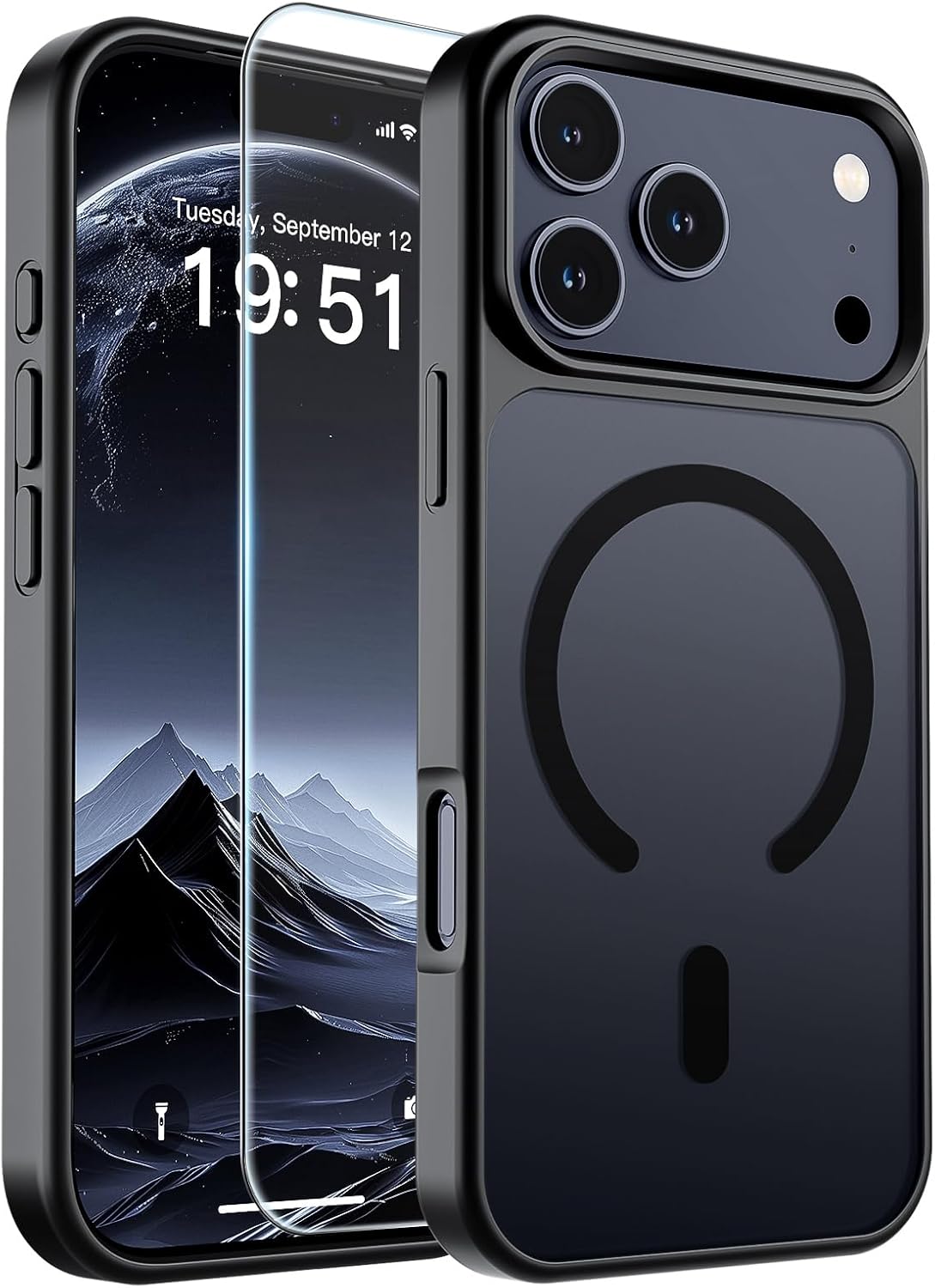 SUPFINE Magnetic for iPhone 18 Pro Max Case/17 Pro Max Case Black
