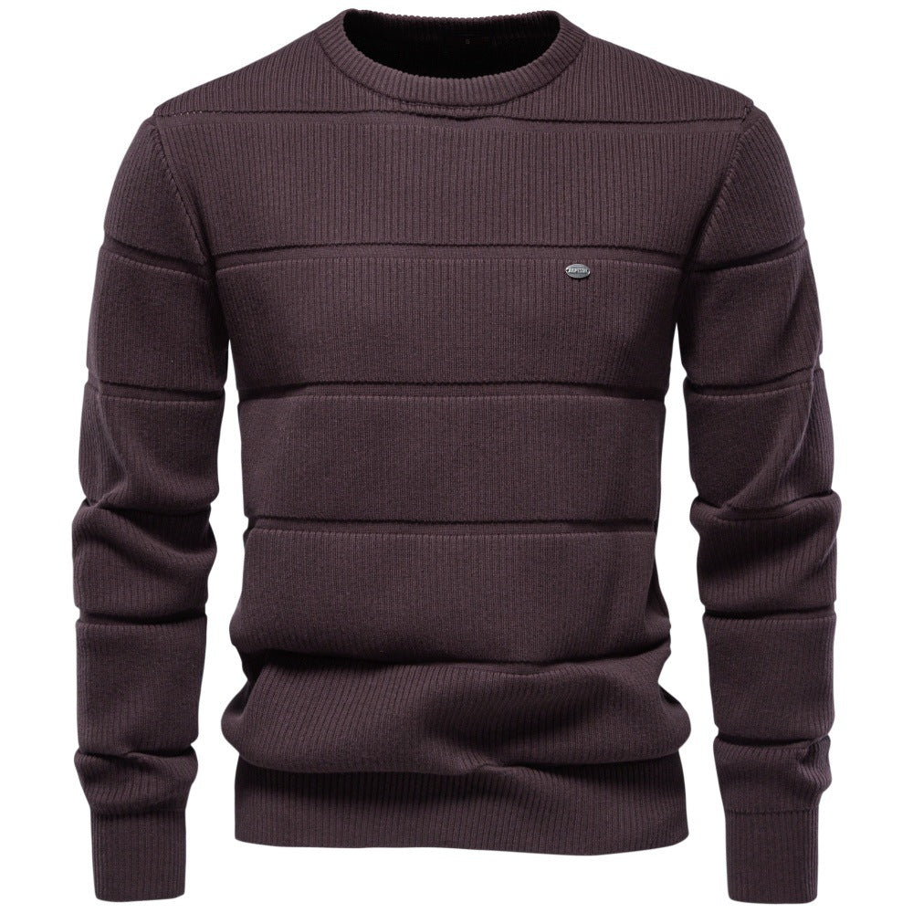 Round neck sweater for men
