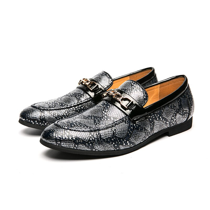 Men Leather Shoes Men Luxury Camouflage Gold National Pattern Oxfords Men Classic Gentleman Wedding Prom Shoes Big Size
