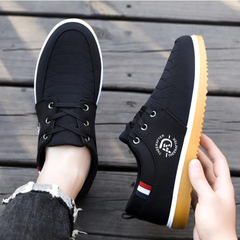 Cow tendon sole cloth shoes for men breathable wear-resistant anti slip and trendy shoes for men
