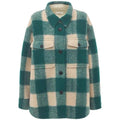High Quality Ins Hot Warm Women Coat Fall/Winter Plaid Woolen Turtleneck Pocket Wool Contrast Color Women Mid-length Coat