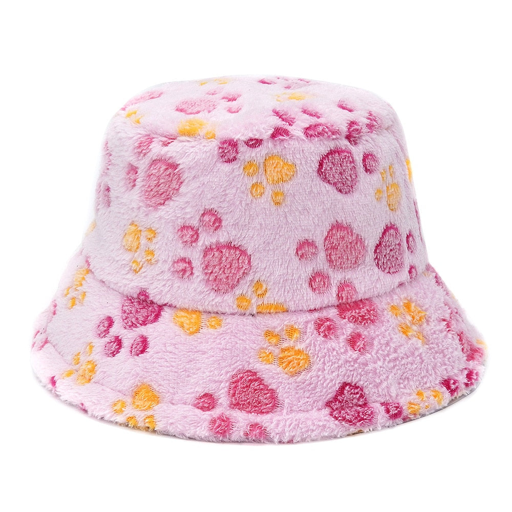 Autumn Winter Camouflage Faux Fur Bucket Hats Women Girl Fashion Warm Soft Velvet Fluffy Fisherman Hat Ladies Outdoor Panama