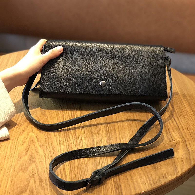 Leather Crossbody Women Wallet Purse, Mini Satchel Crossbody Bag, Small Leather Shoulder Bag for Women