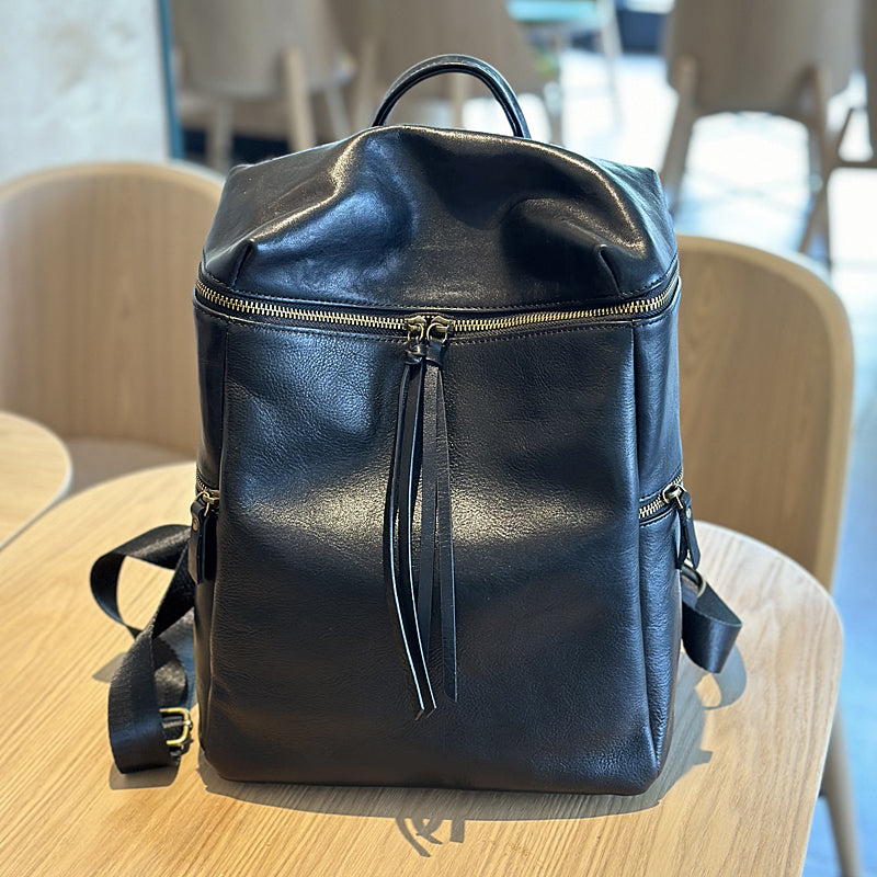 Full Frain Leather Women Backpack, Handmade Backpack Purse, Cow Leather Backpack for school
