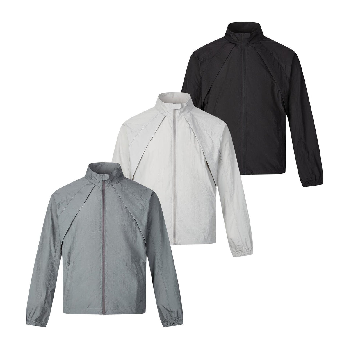 Loose casual stand up collar thin sunscreen clothes for men and women